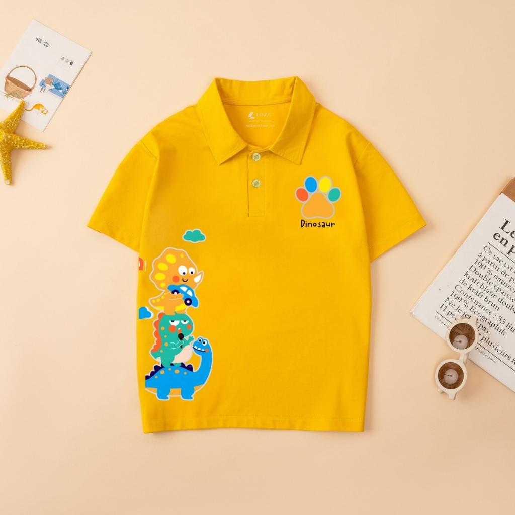 Áo polo bé trai in hình Khủng long - Loza Kids PL3050_thumbnail_4