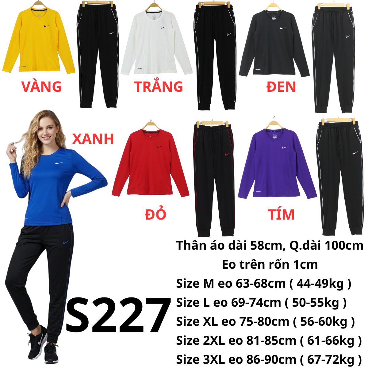 S227 Sét bộ thể thao tay dài NAI