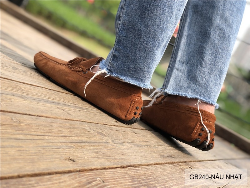 GB240 - Giày lười nam da heo kiểu Anh, đế bệt êm chân, phối nơ bướm thanh lịch_thumbnail_26
