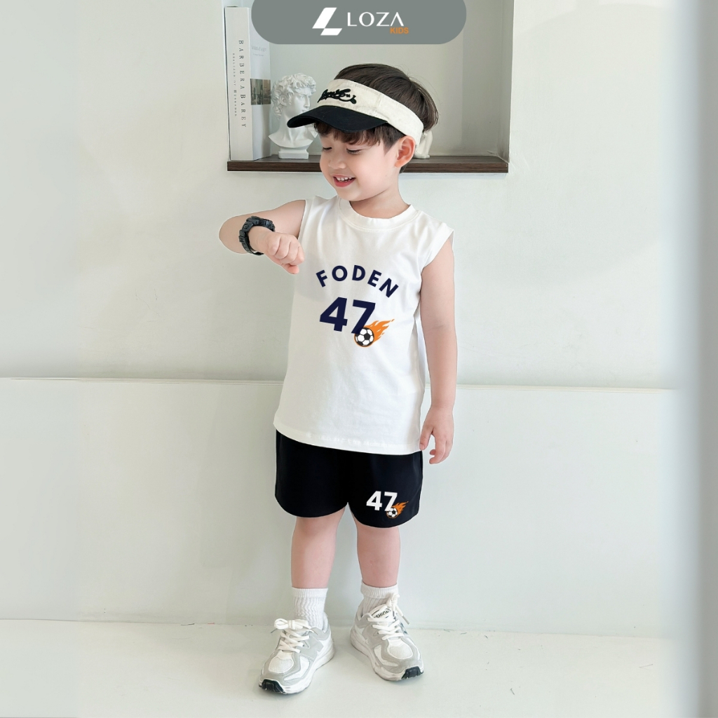 Bộ ba lỗ bé trai in số '47 FODEN' - Loza Kids BL376_thumbnail_2