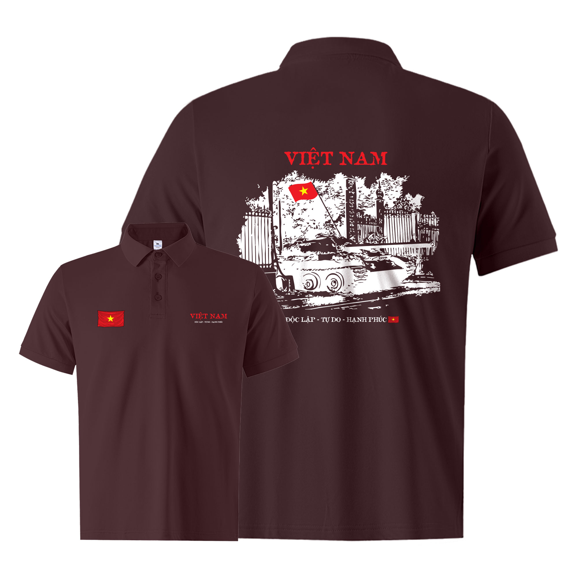 Áo polo nam big size Việt Nam tôi yêu form vừa 2142 Miucho Iconic vải cá sấu polyester in mix_thumbnail_12