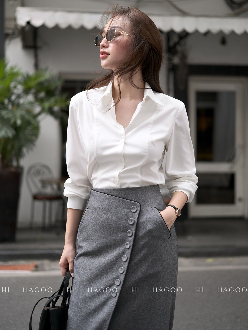 Chân váy vạt chéo phối lé HAGOO_thumbnail_5