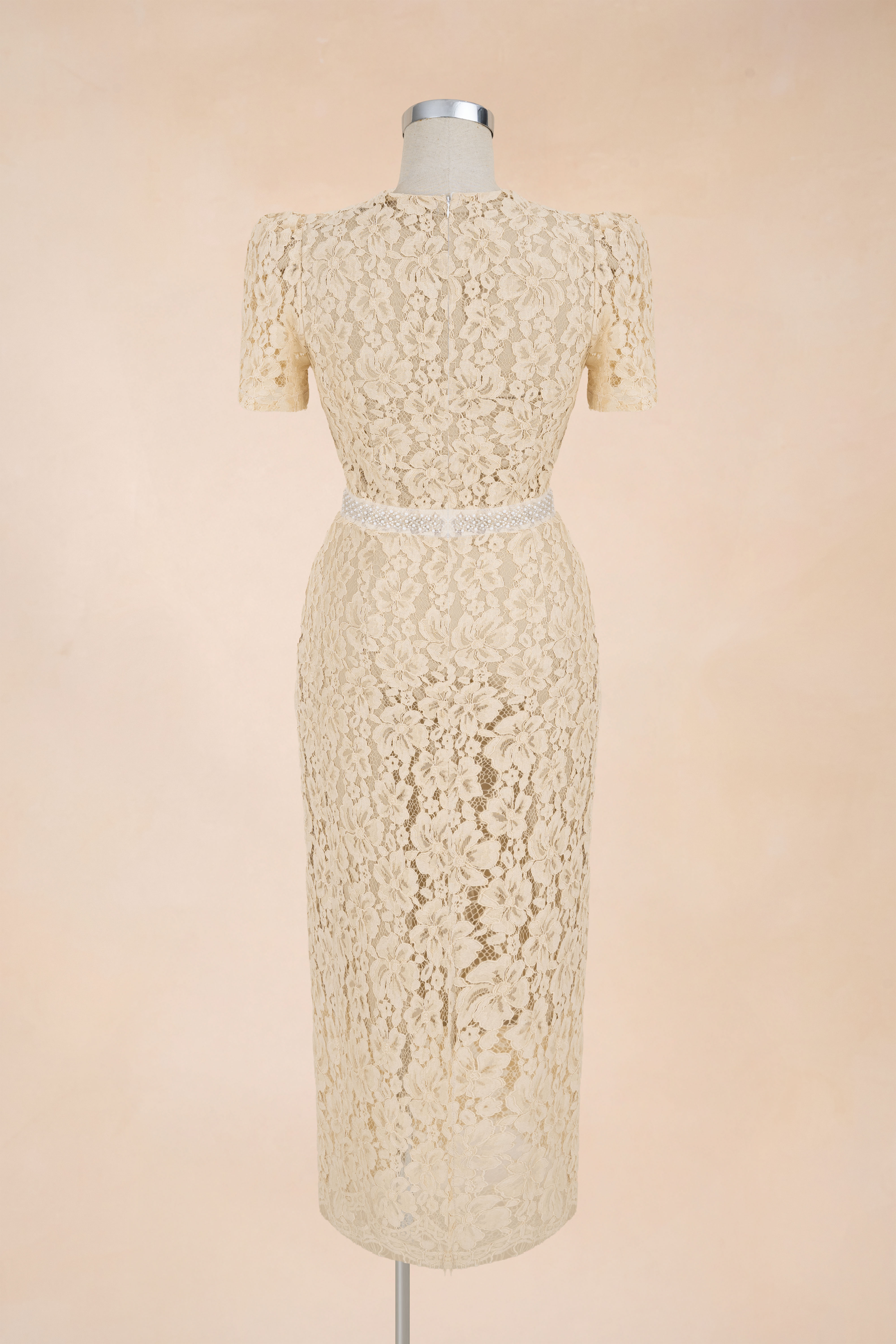 Đầm Bút Chì Tay Cộc Viền Cườm_thumbnail_2