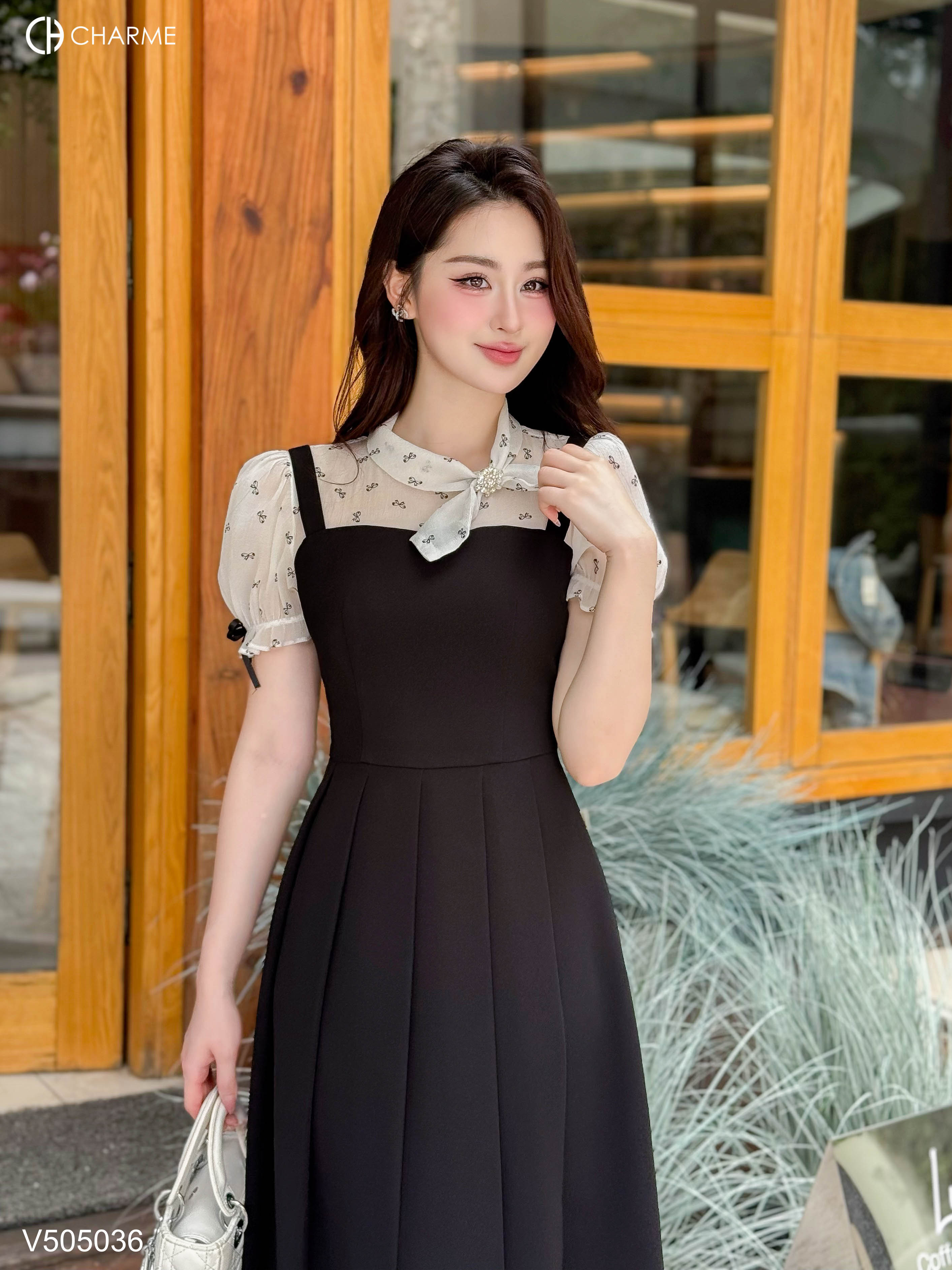 Váy xếp ly dáng dài phối tơ_thumbnail_6