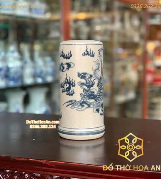 Ống Hương Men Rạn Vẽ2