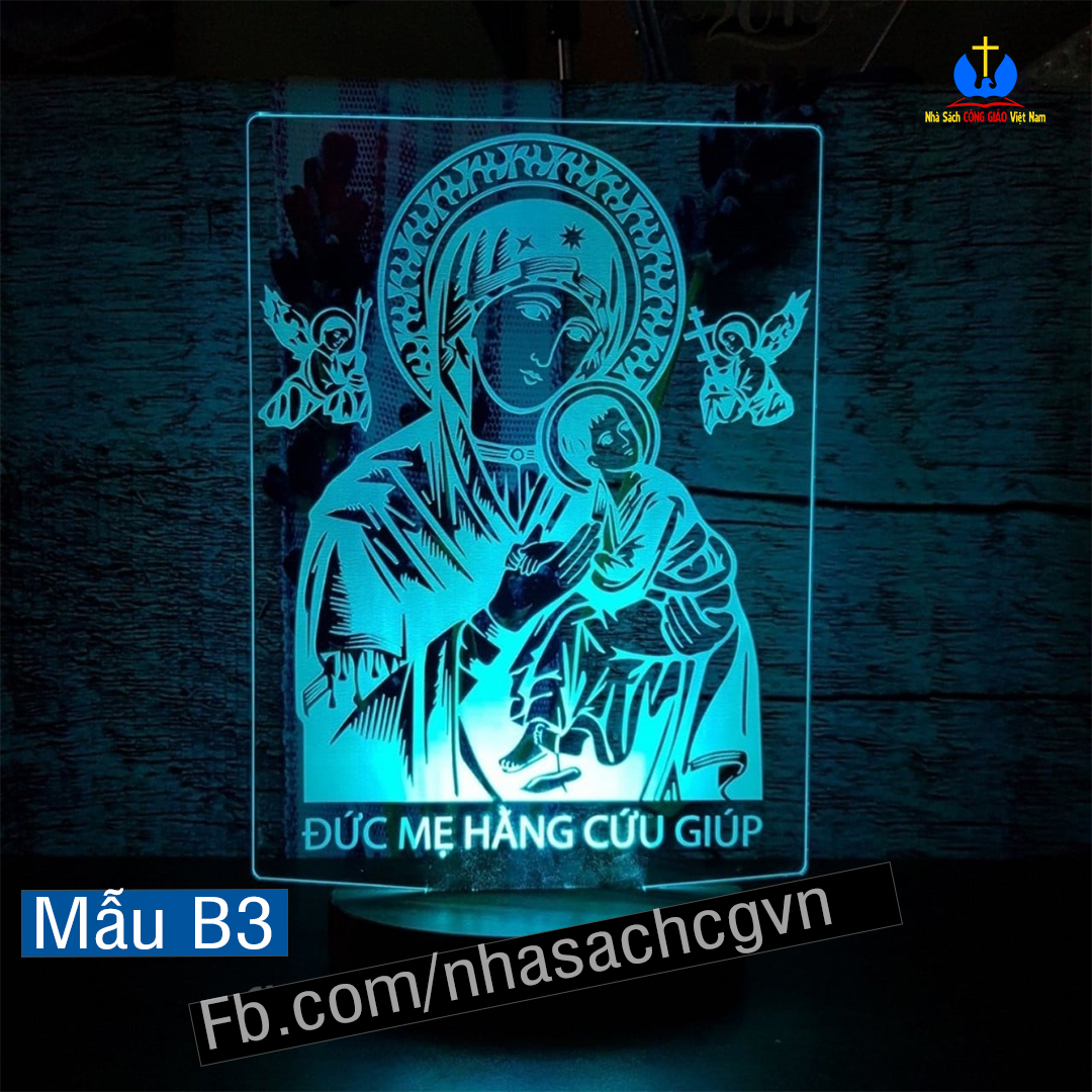 Đèn 3D Đức Mẹ Hằng Cứu Giúp B3