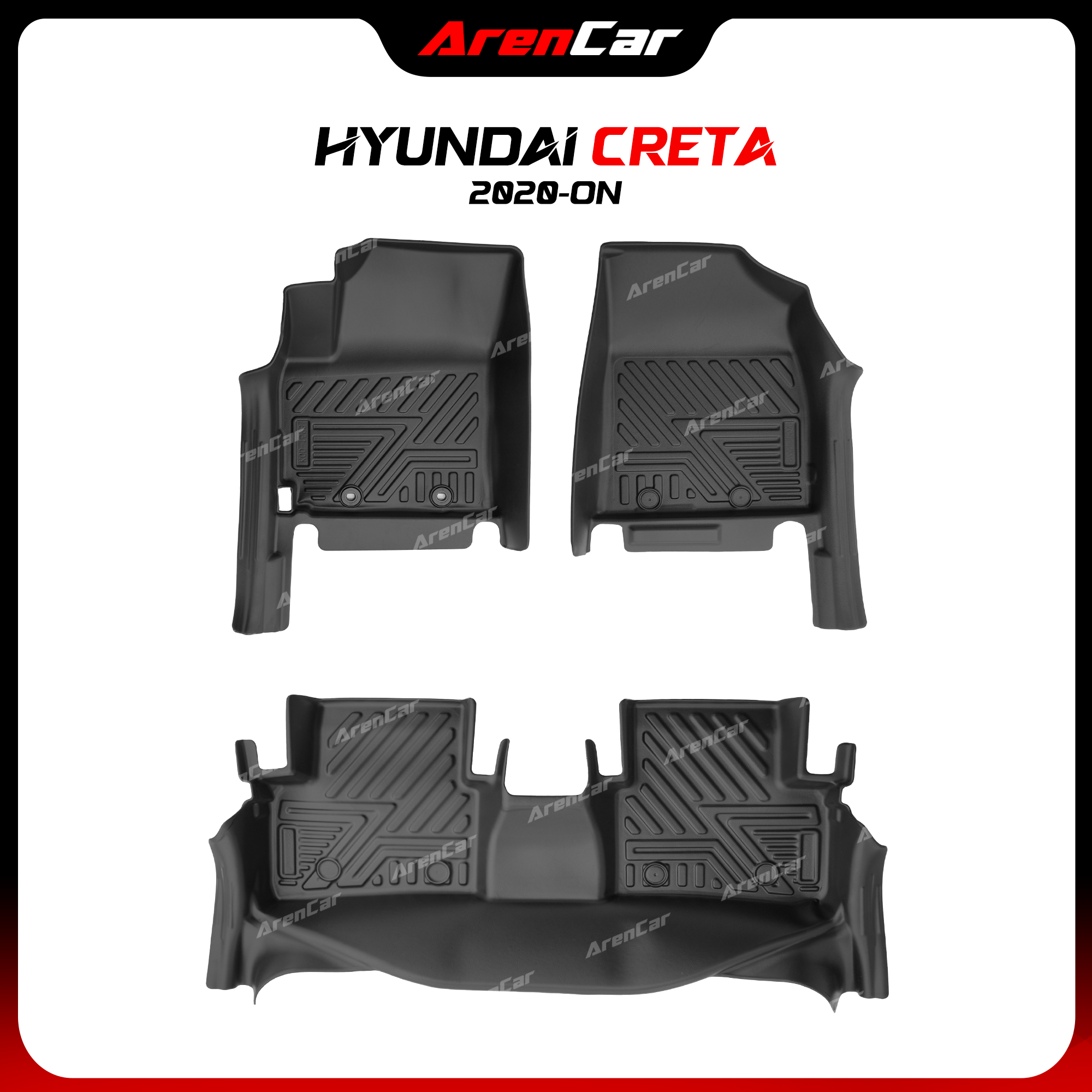 Thảm Lót Sàn Ô Tô TPE Nhựa Đúc Hyundai Creta