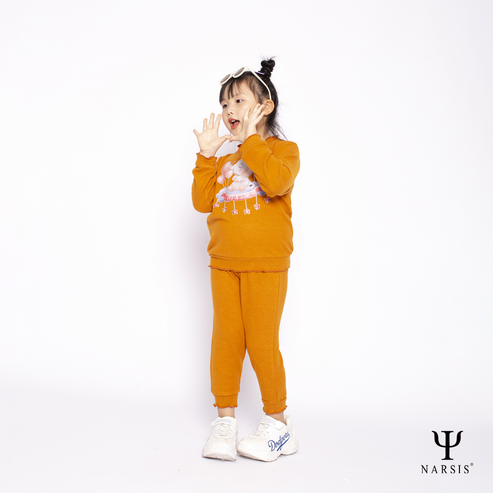 BỘ THU ĐÔNG BÉ GÁI NARSIS DÀI TAY PHỐI MÀU DỄ THƯƠNG CHẤT COTTON LEN ẤM ÁP KM2040 NARSIS VẢI LEN ..._thumbnail_5