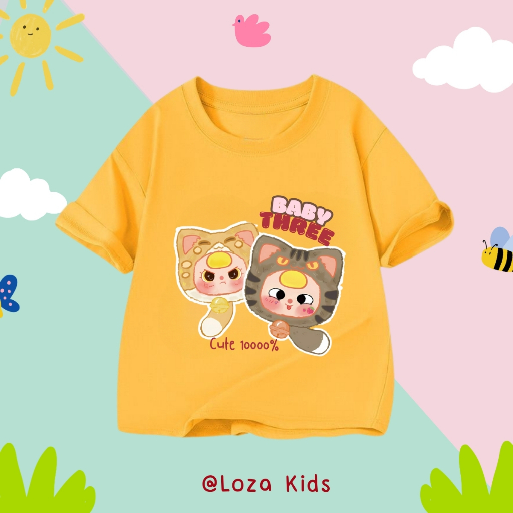 Áo thun bé gái in hình Baby three - Loza Kids AT2917_thumbnail_5