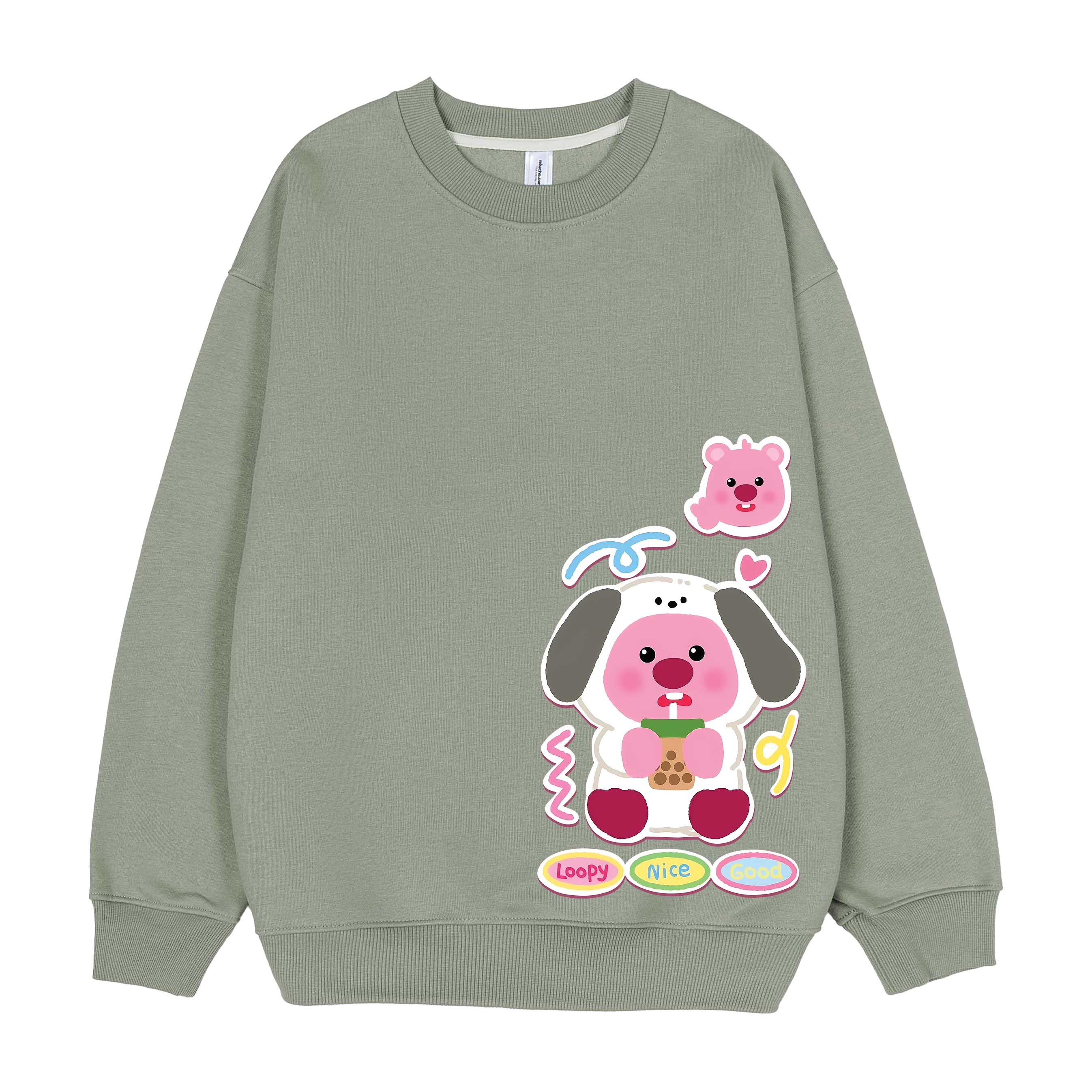 Áo sweater gấu Loopy unisex local brand STD759 Miucho chân cua in artwork_thumbnail_6