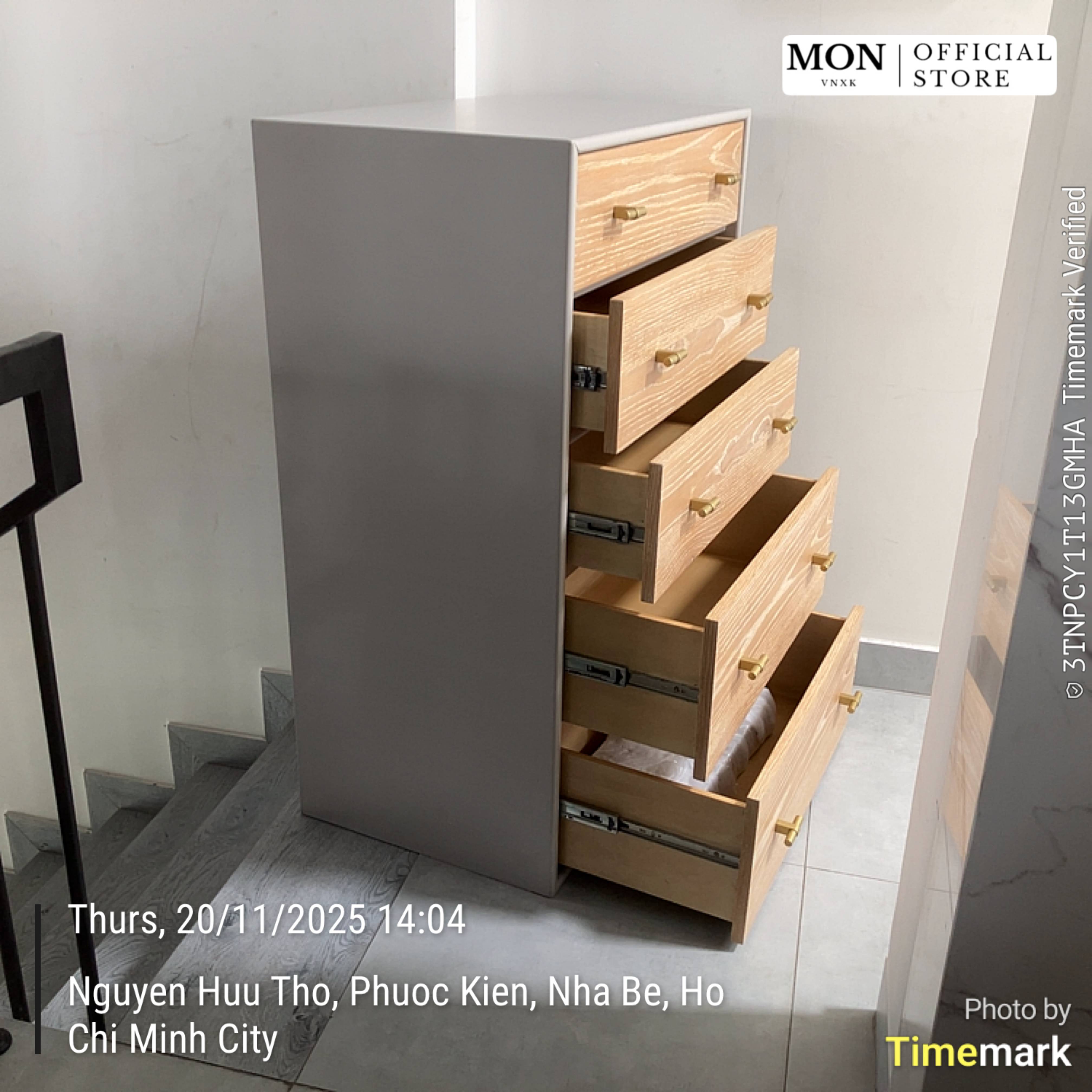 TỦ TRANG TRÍ WEST ELM MODERNIST WOOD & LACQUER 5-DRAWER DRESSER( Thanh lý)_thumbnail_3