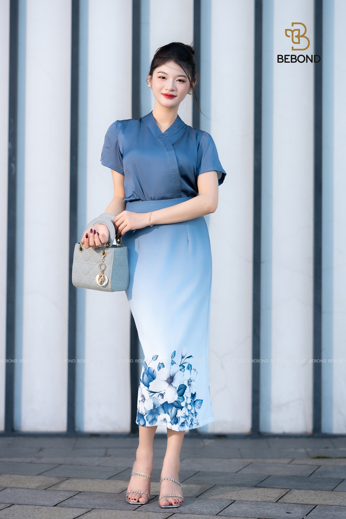 Set đồ ombre DARIA màu XANH