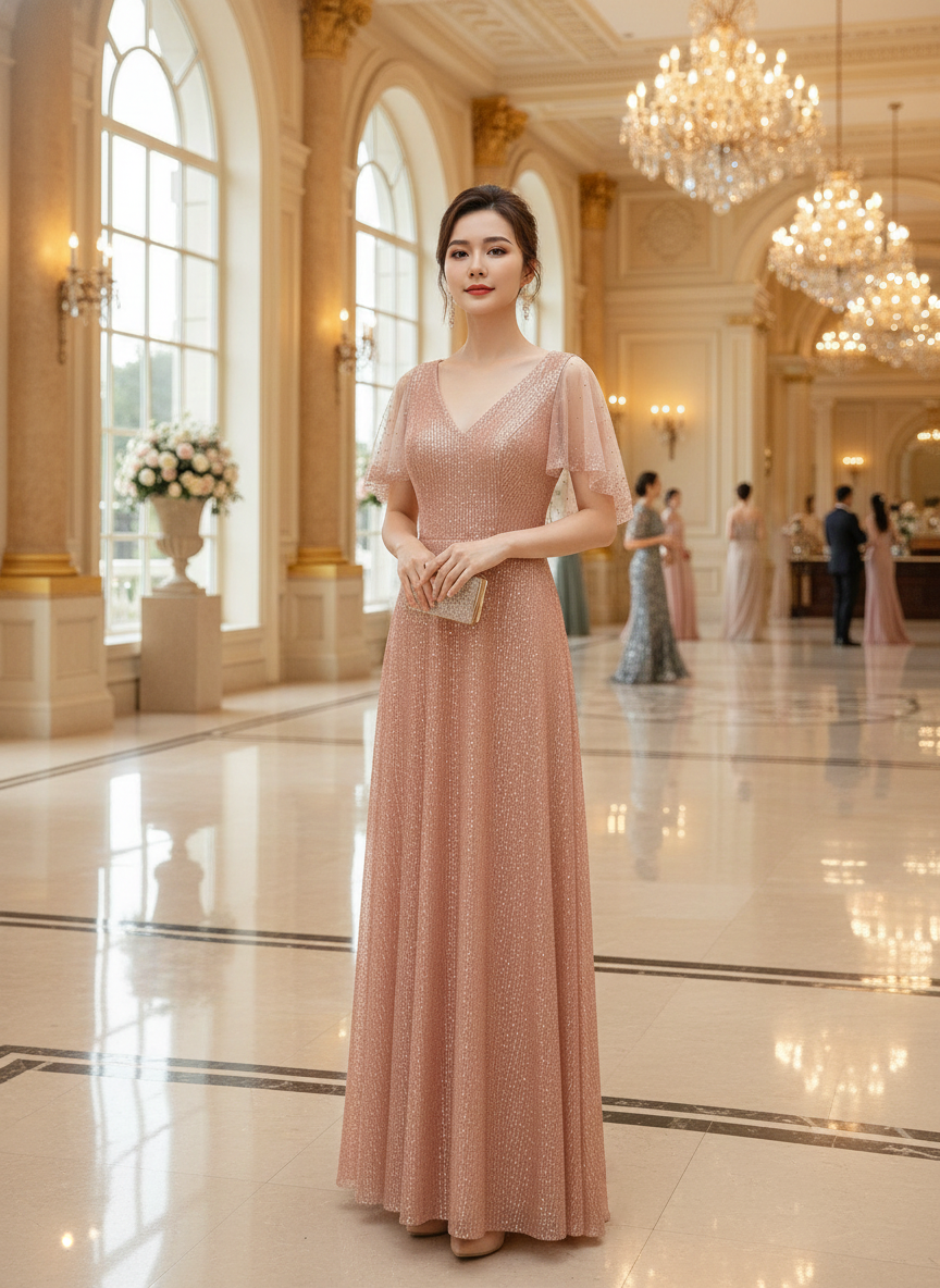 Đầm dự tiệc dạ hội sequin kim sa phối lưới đá_thumbnail_10