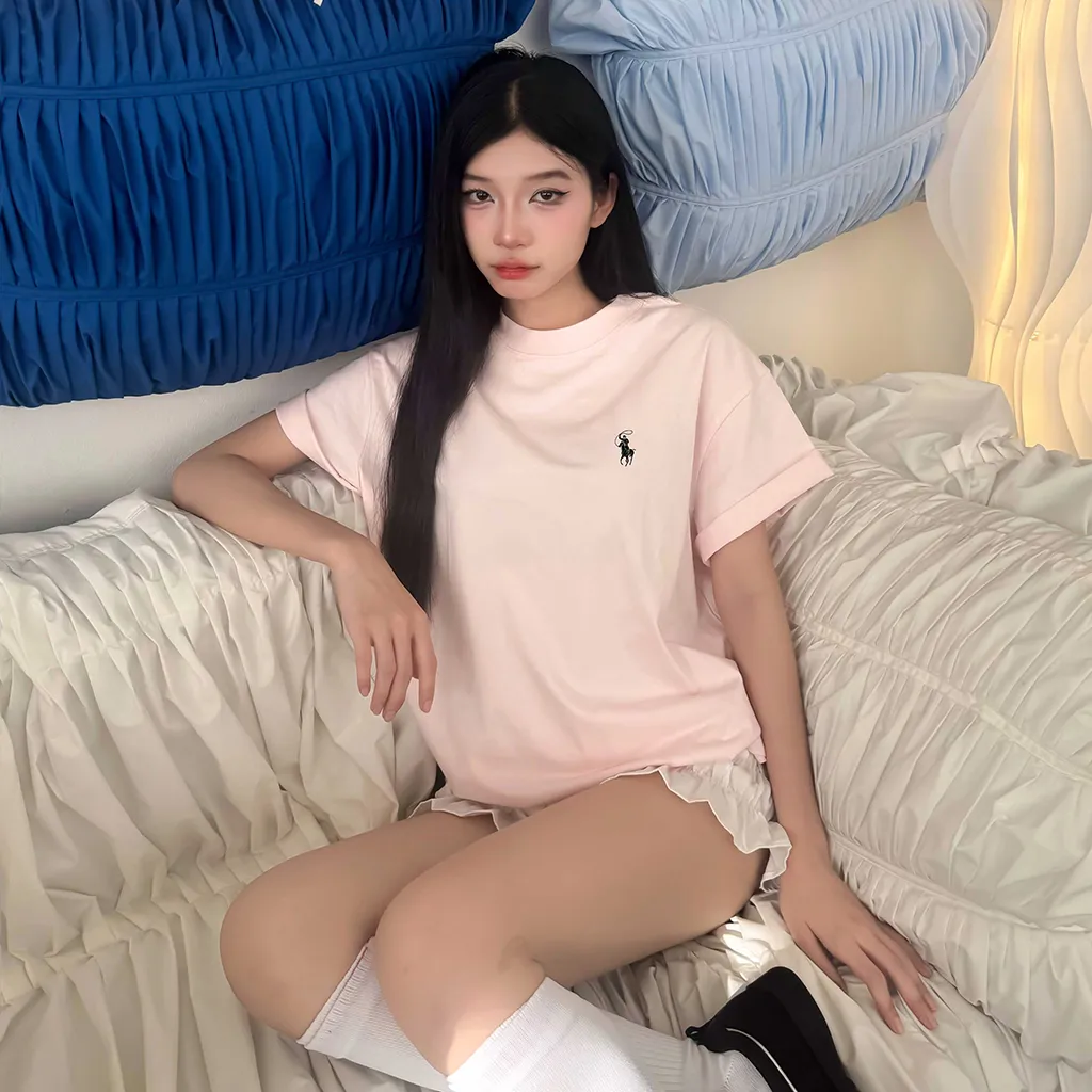 Áo thun boxy basic nhiều màu 2509 Miucho vải cotton co giãn thoáng mát cổ tròn in artwork_thumbnail_5