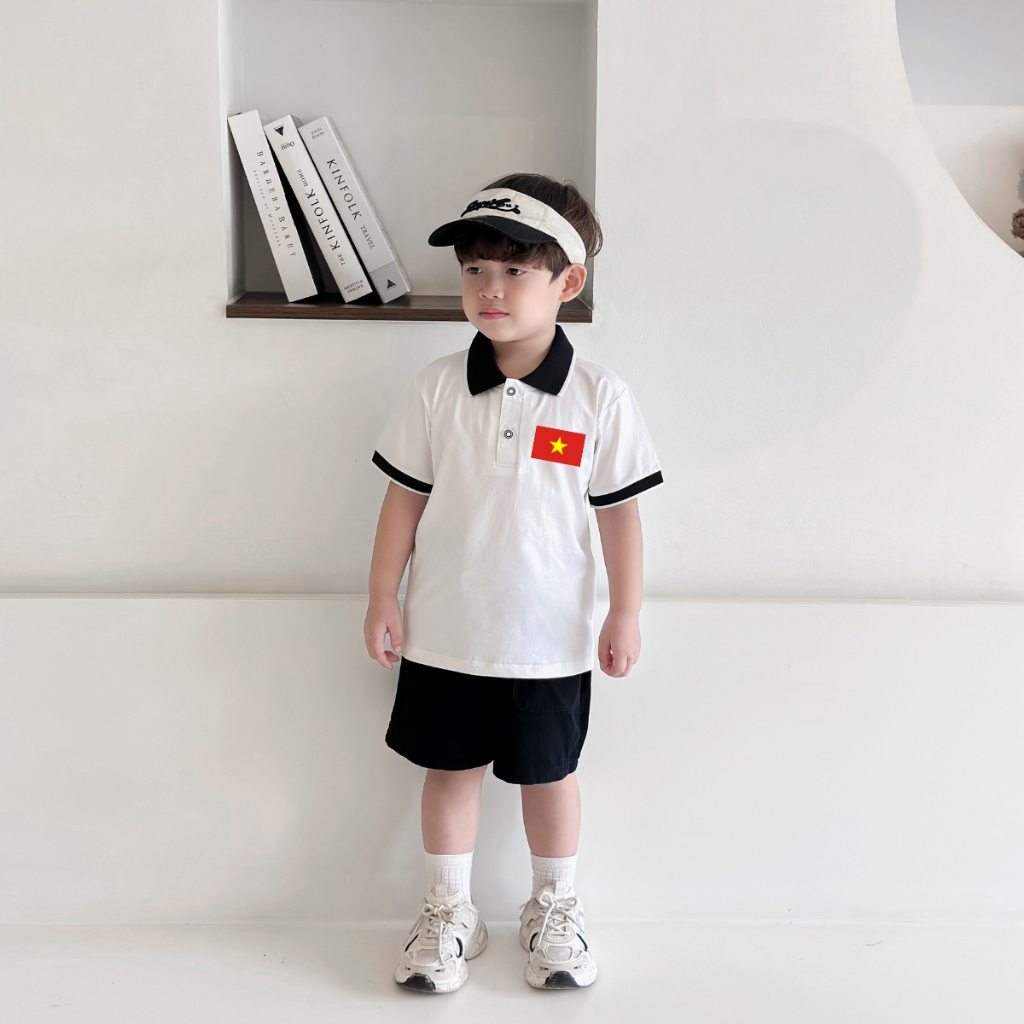 Áo Polo bé trai in hình 'Cờ đỏ sao vàng Việt Nam' - Loza Kids PY072_thumbnail_0