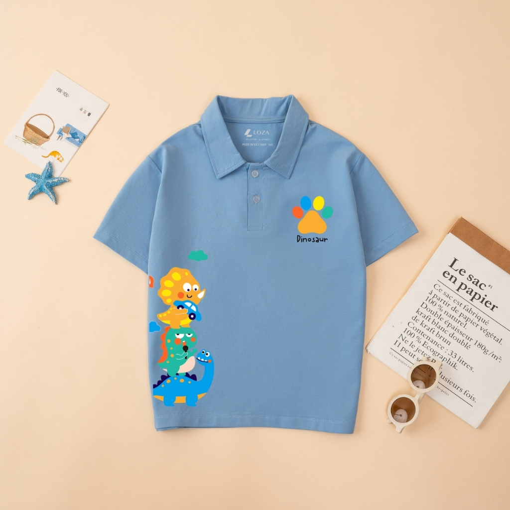 Áo polo bé trai in hình Khủng long - Loza Kids PL3050_thumbnail_5