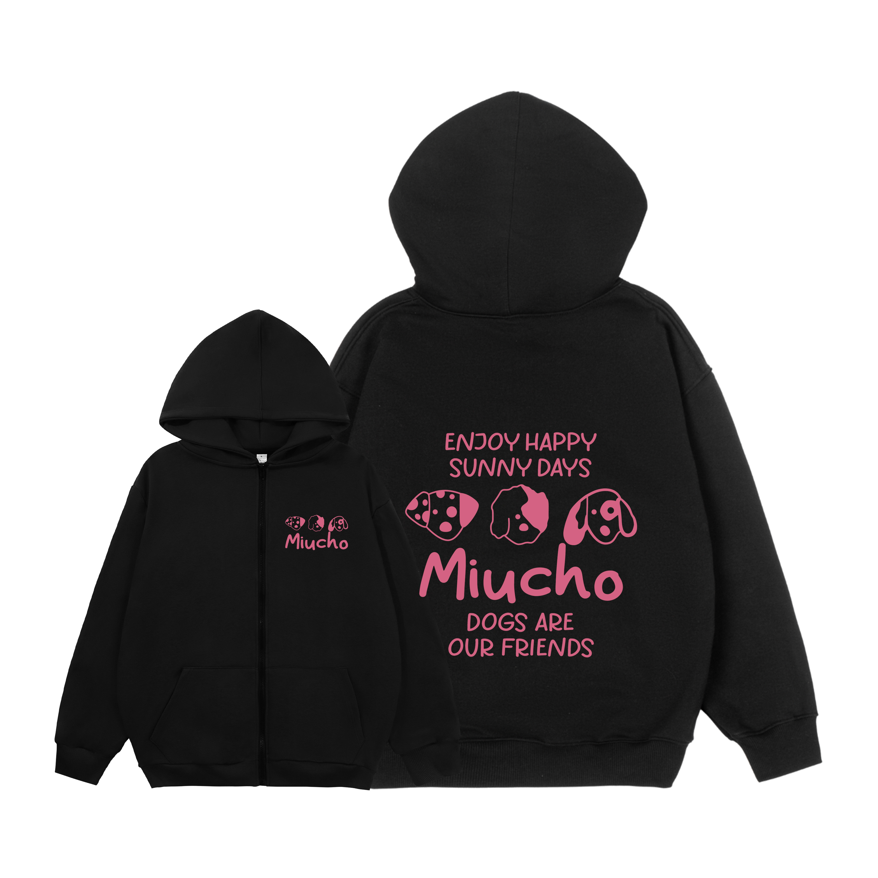 Áo hoodie zip local brand HZD1582 Miucho vải nỉ chân cua dày dặn mủ rộng in mix_thumbnail_12