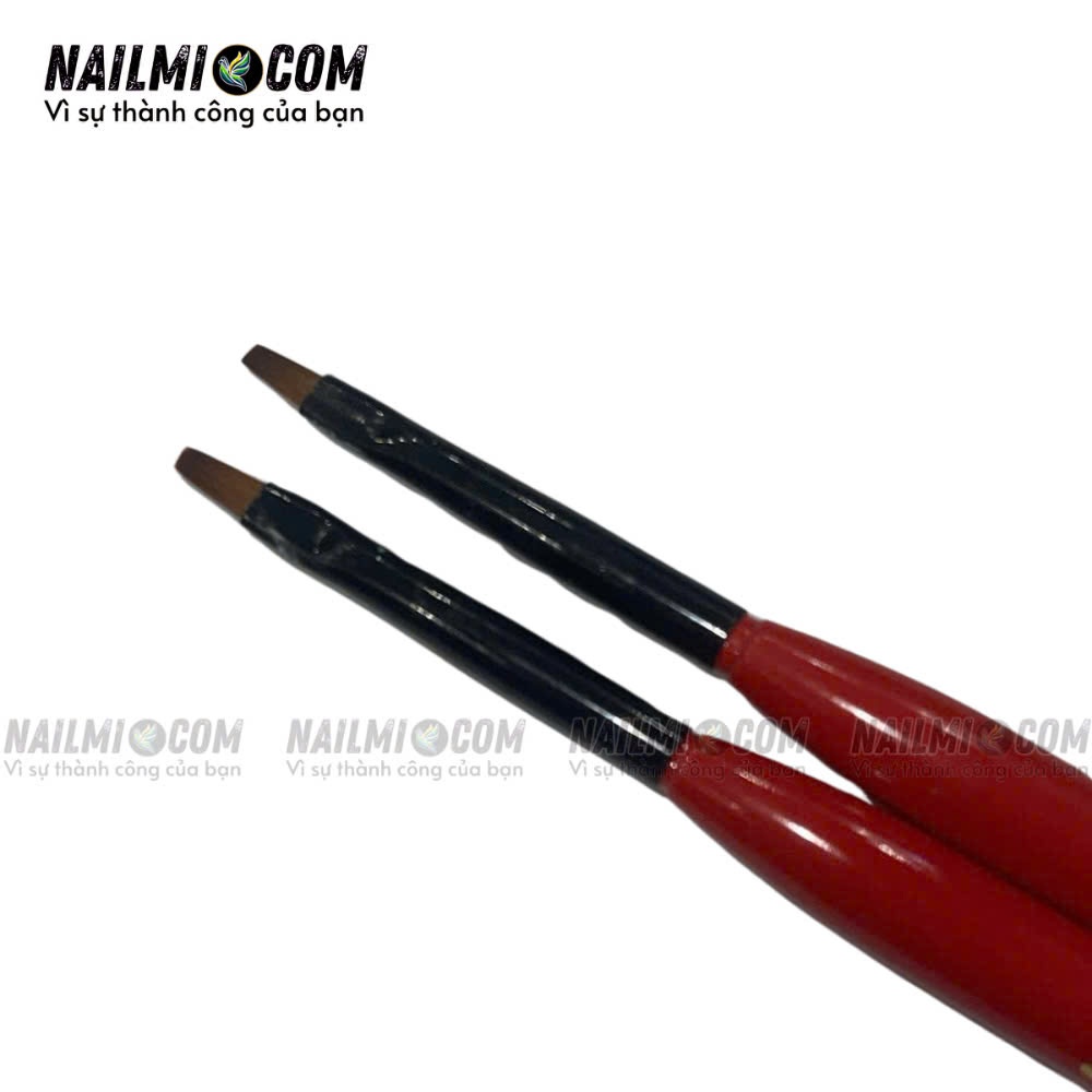 Cọ hoa cúc - cọ vẽ móng - bản vuông - cung đình - cán gỗ_thumbnail_1