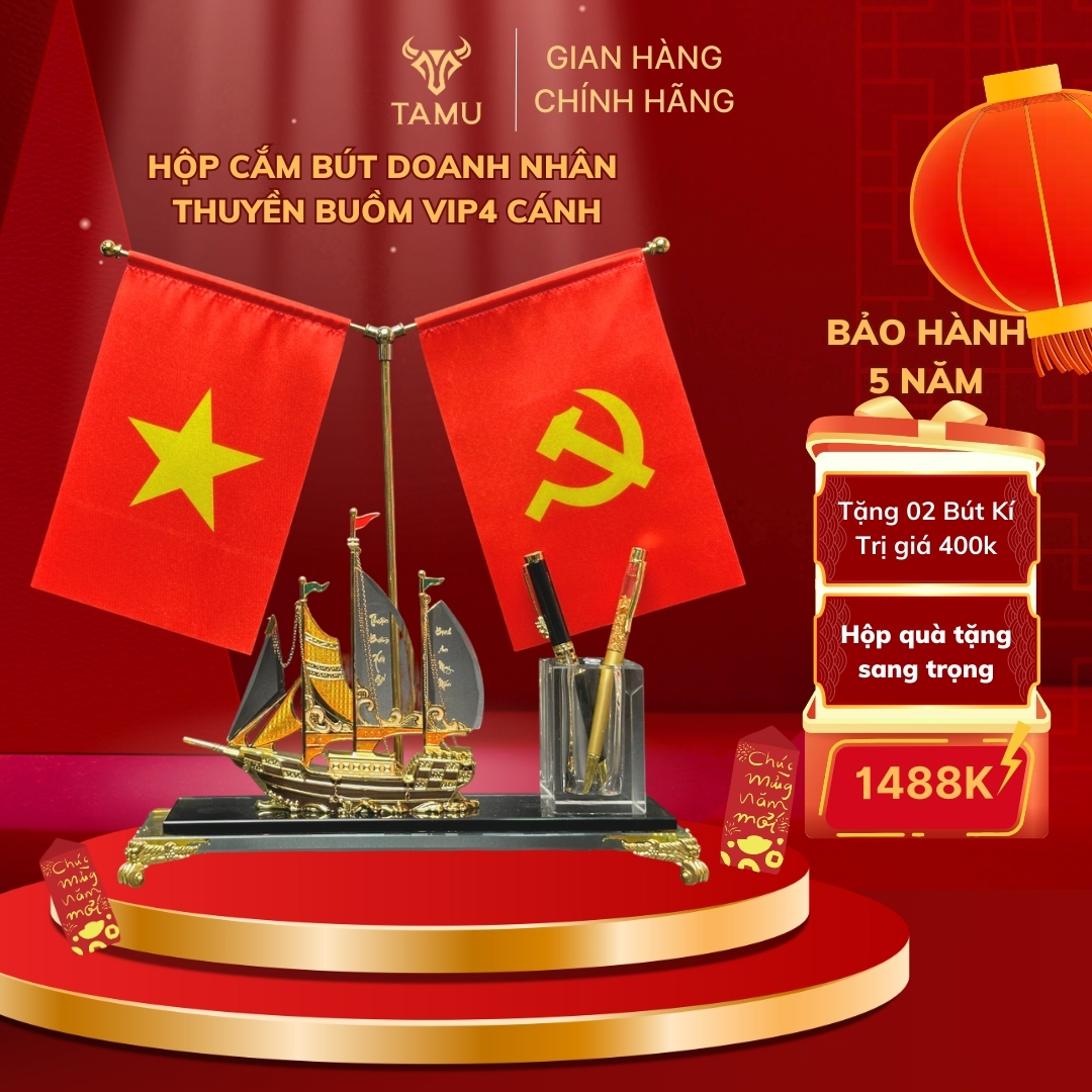 HỘP CẮM BÚT DOANH NHÂN VIP 4 CÁNH HCB
