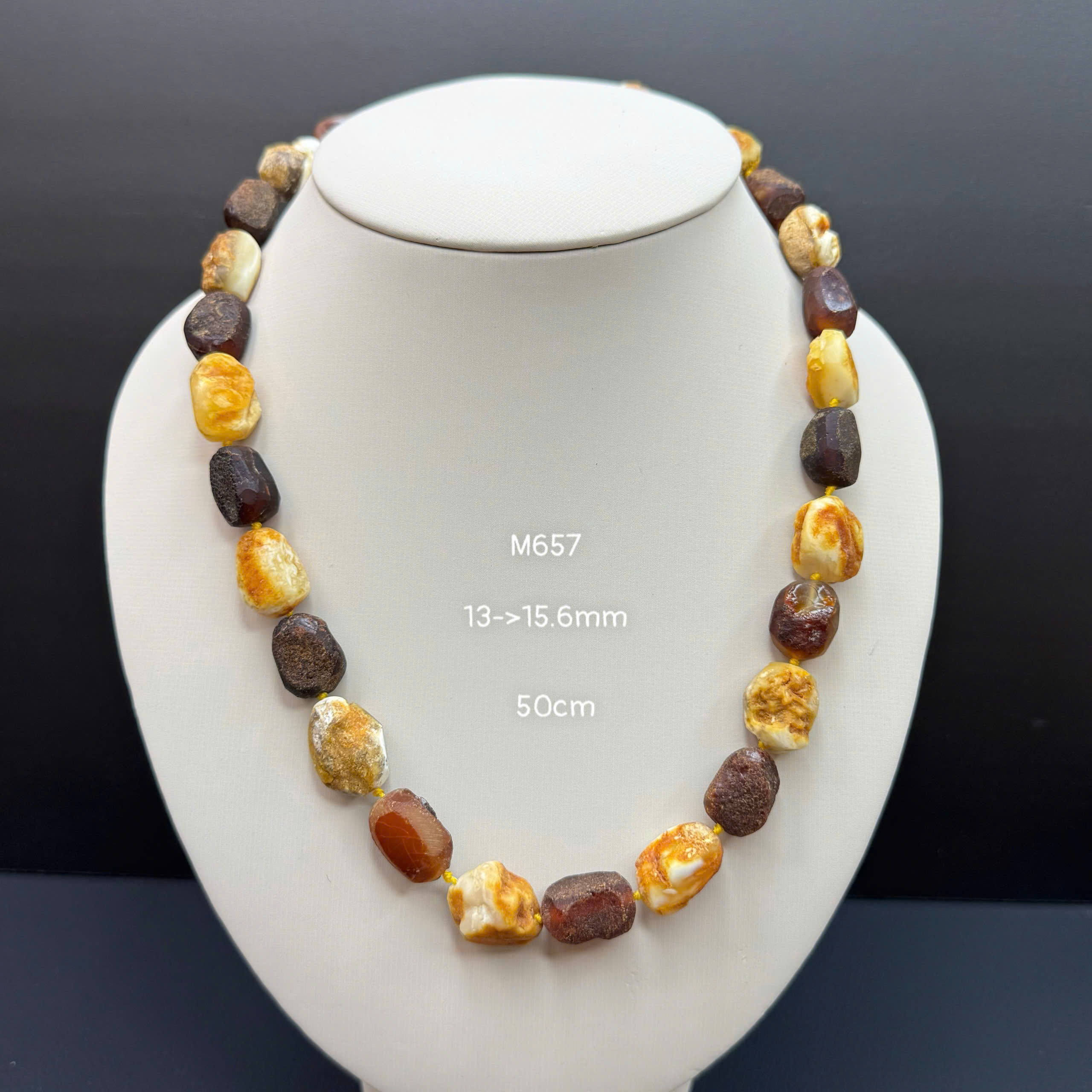 Vòng Cổ Huyết Mix Bạch Thô - M657