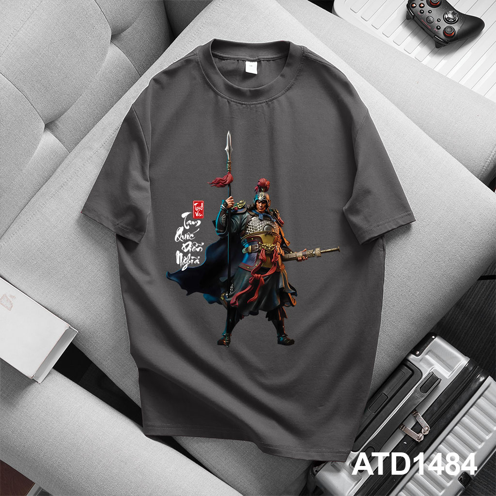Áo phông nam tam quốc diễn nghĩa nhiều màu nhiều màu ATD1484 Miucho Iconic vải cotton in artwork_thumbnail_4