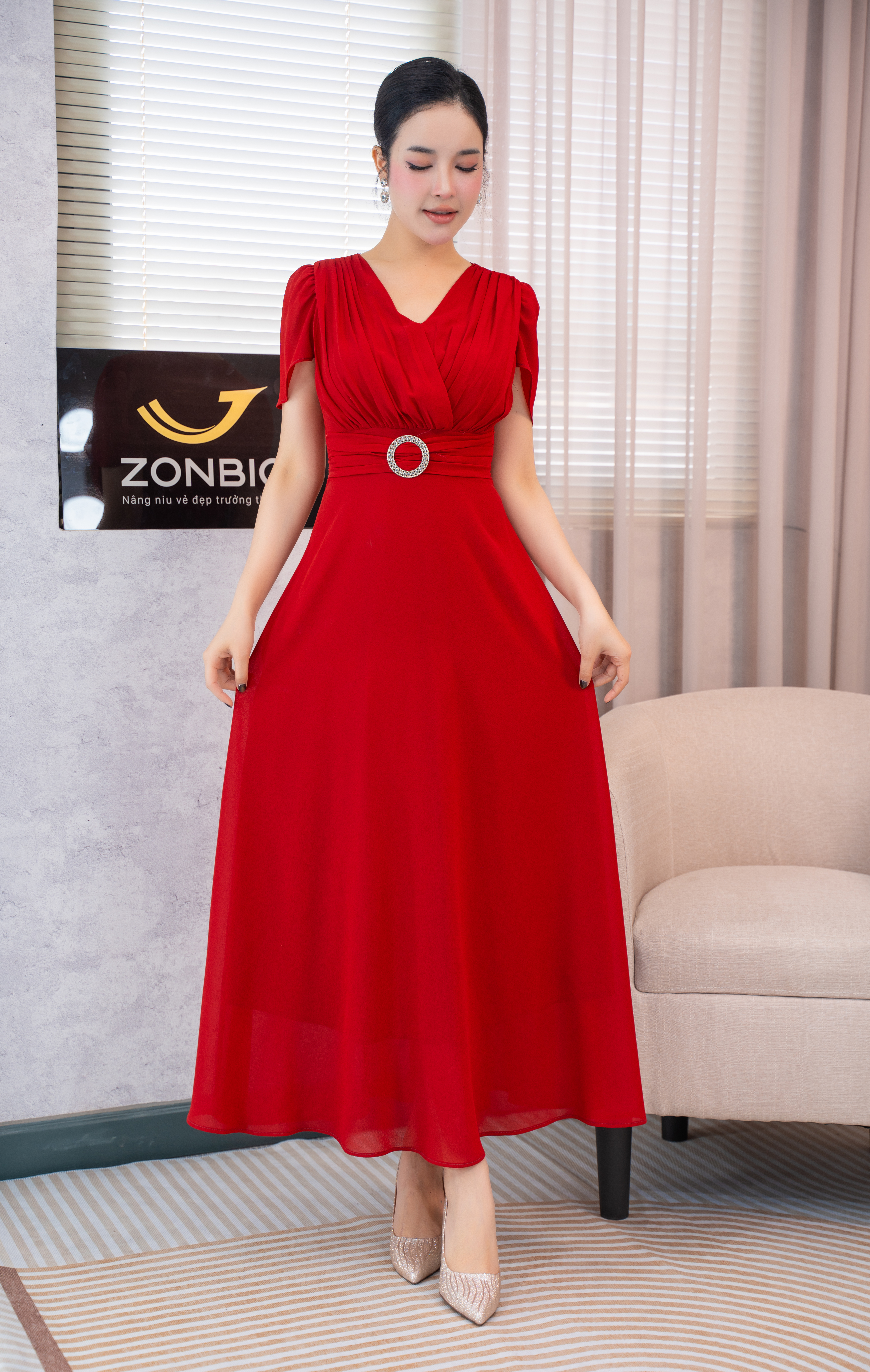 Đầm xòe - Y2129 - Thương hiệu ZONBIG