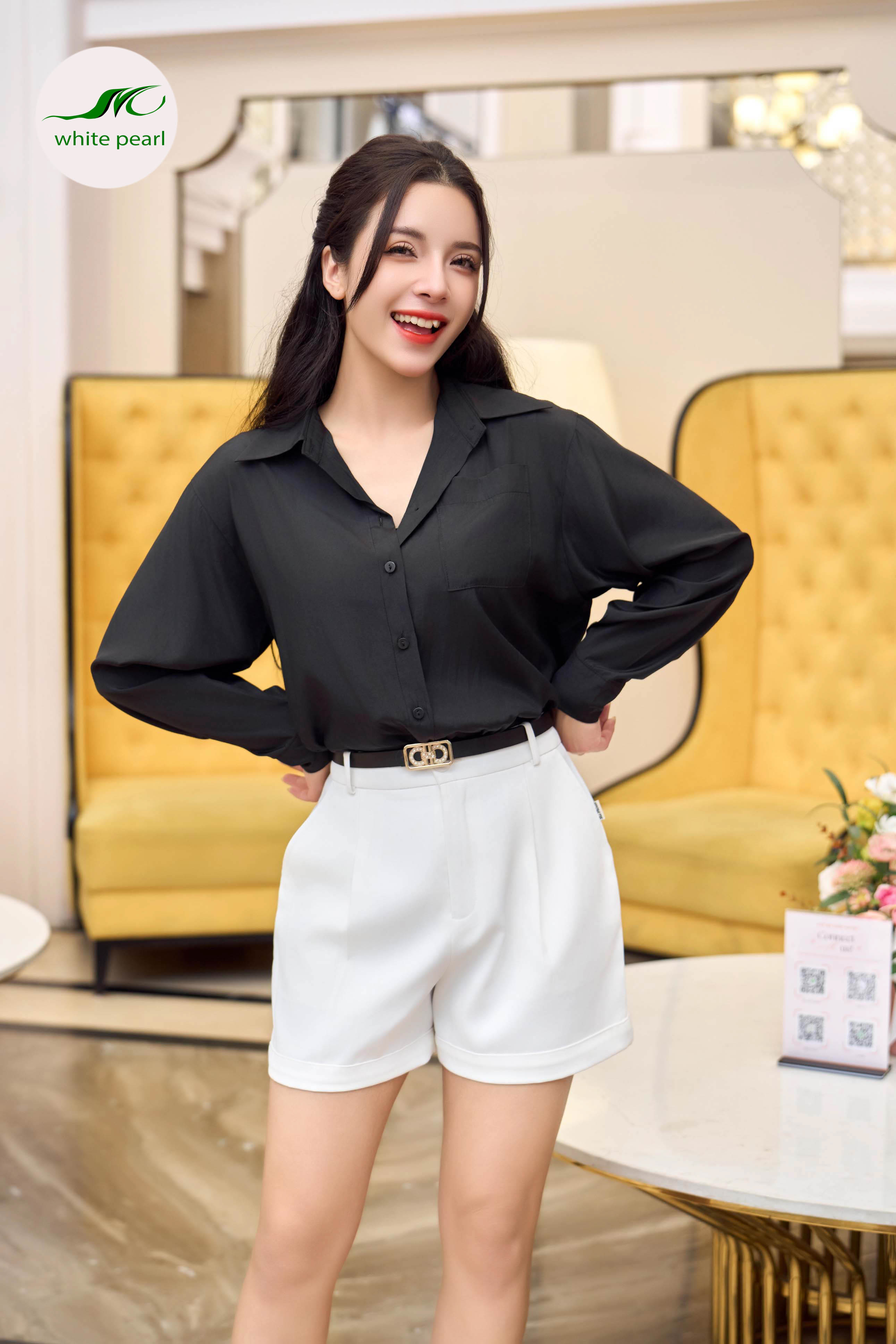 A25-12 Sơ mi cổ đức dáng bay thời trang công sở nữ White Pearl_thumbnail_2