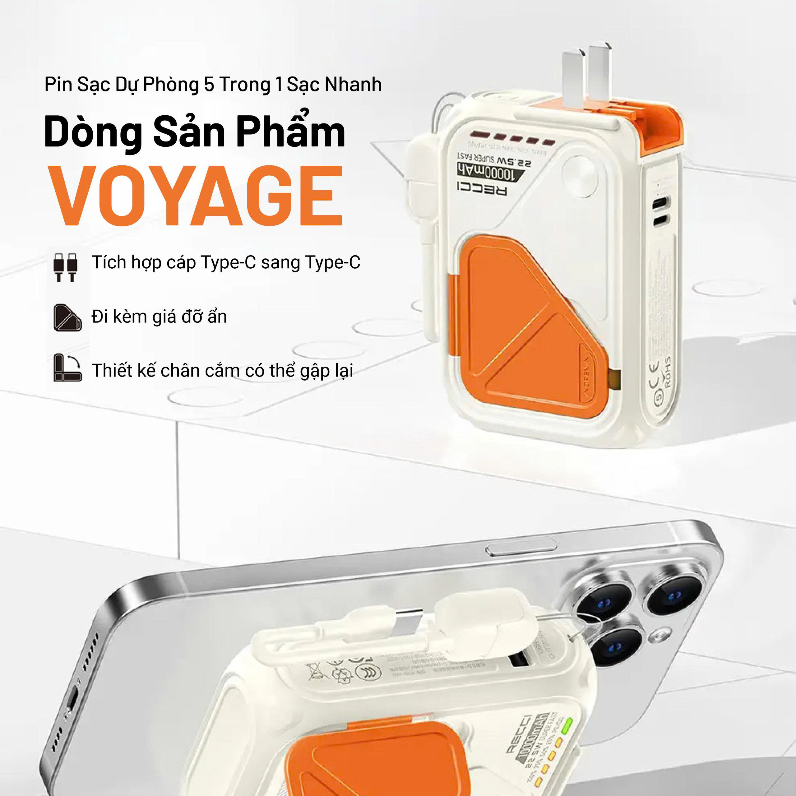 Sạc dự phòng Recci Trắng - RPB-A06-WHITE_thumbnail_2