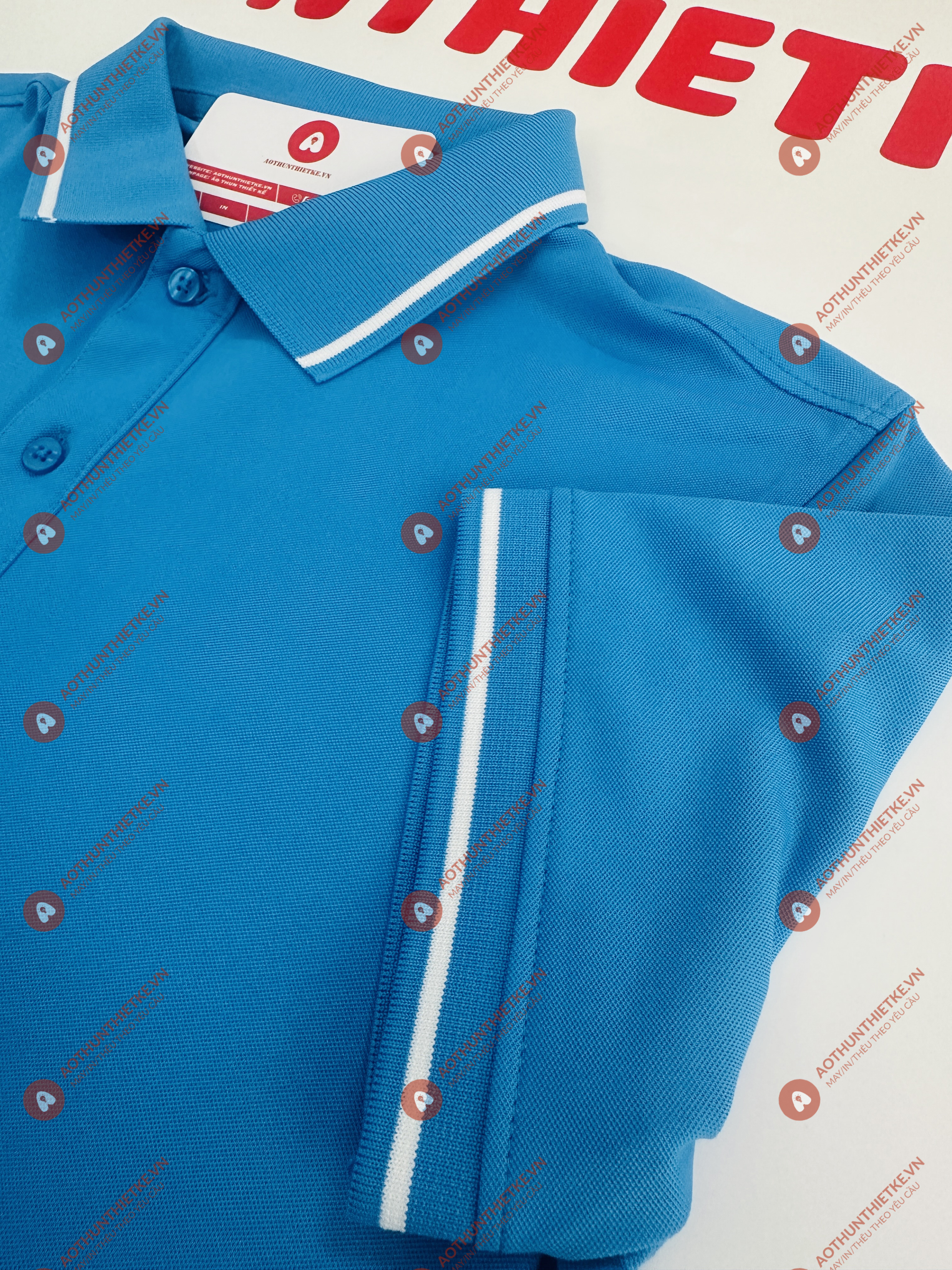 Áo Đồng Phục Polo 1 Sọc Xanh Ya_thumbnail_2