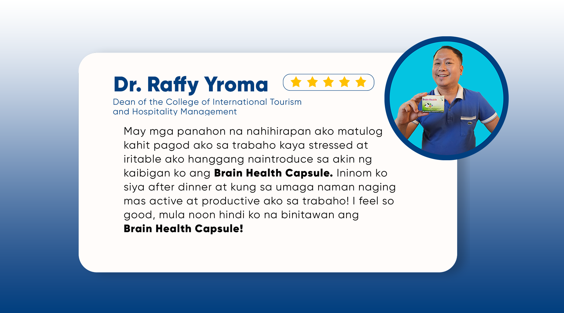 TESTIMONIALS DR RAFFY YROMA