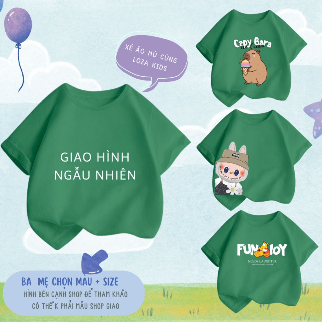 Áo thun cho bé gái, bé trai lẻ size 