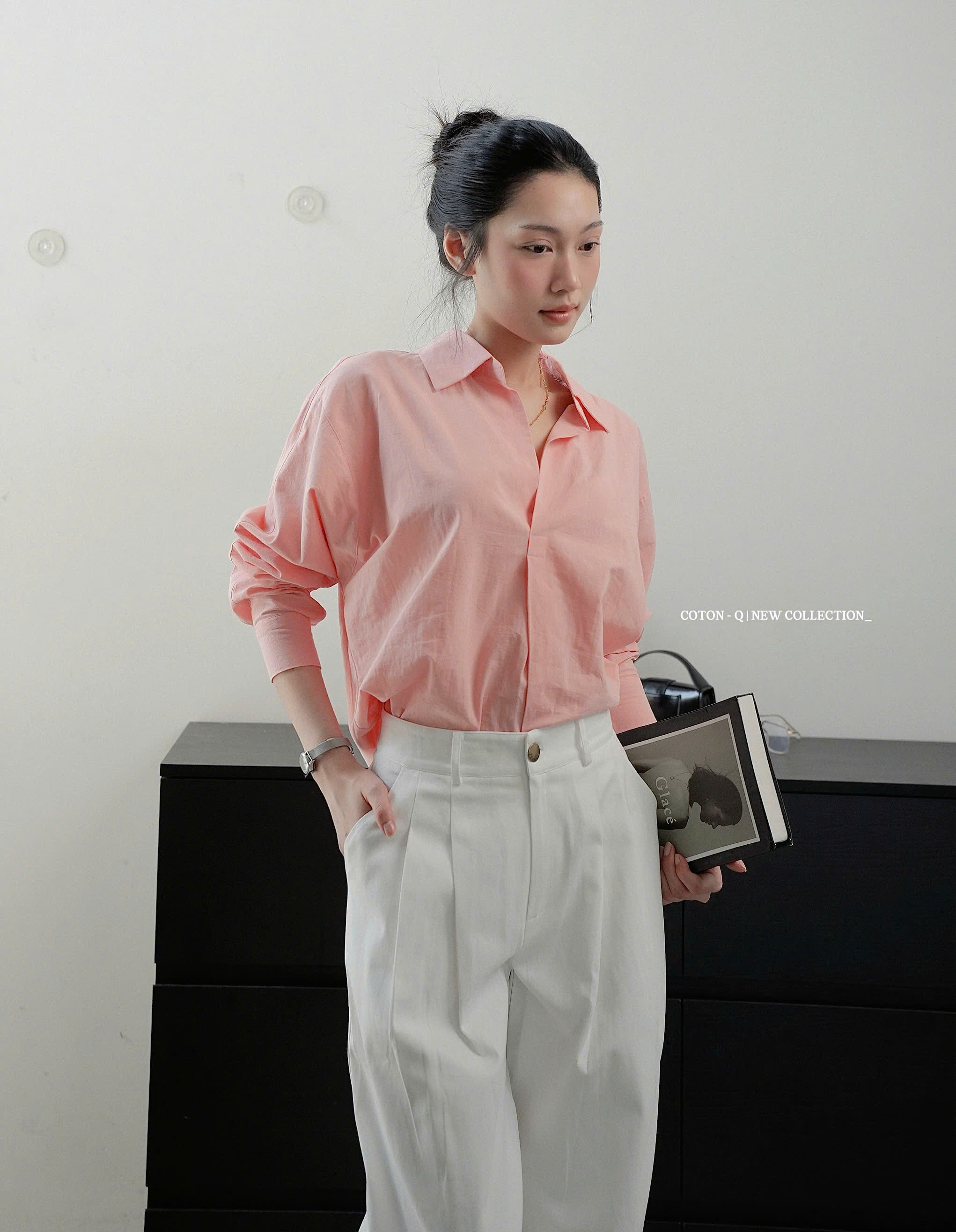 Áo somi tay dài phối kiểu ( HỒNG CAM )_thumbnail_28