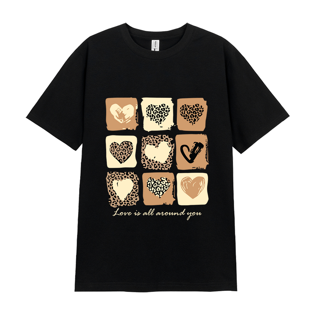 Áo thun nữ form vừa hình tim dễ thương 2537 Miucho Chic vải cotton thoáng mát thấm hút mồ hôi tốt_thumbnail_7