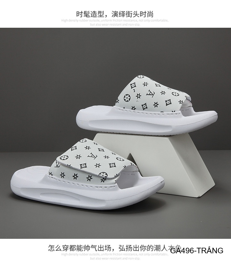 GA496 - Dép xỏ ngón nam thời trang đế dày họa tiết logo, màu trắng đen_thumbnail_4