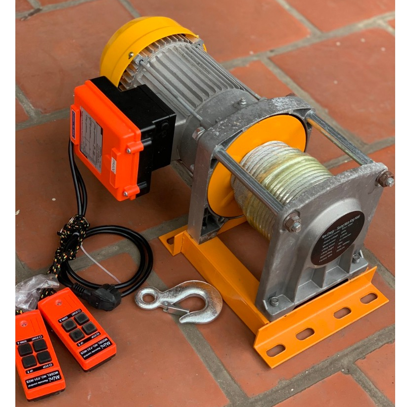 Tời điện 220v có điều khiển từ xa, Máy tời điện mặt đất, Máy tời nhanh Tải trọng từ 500-1000kg_thumbnail_4