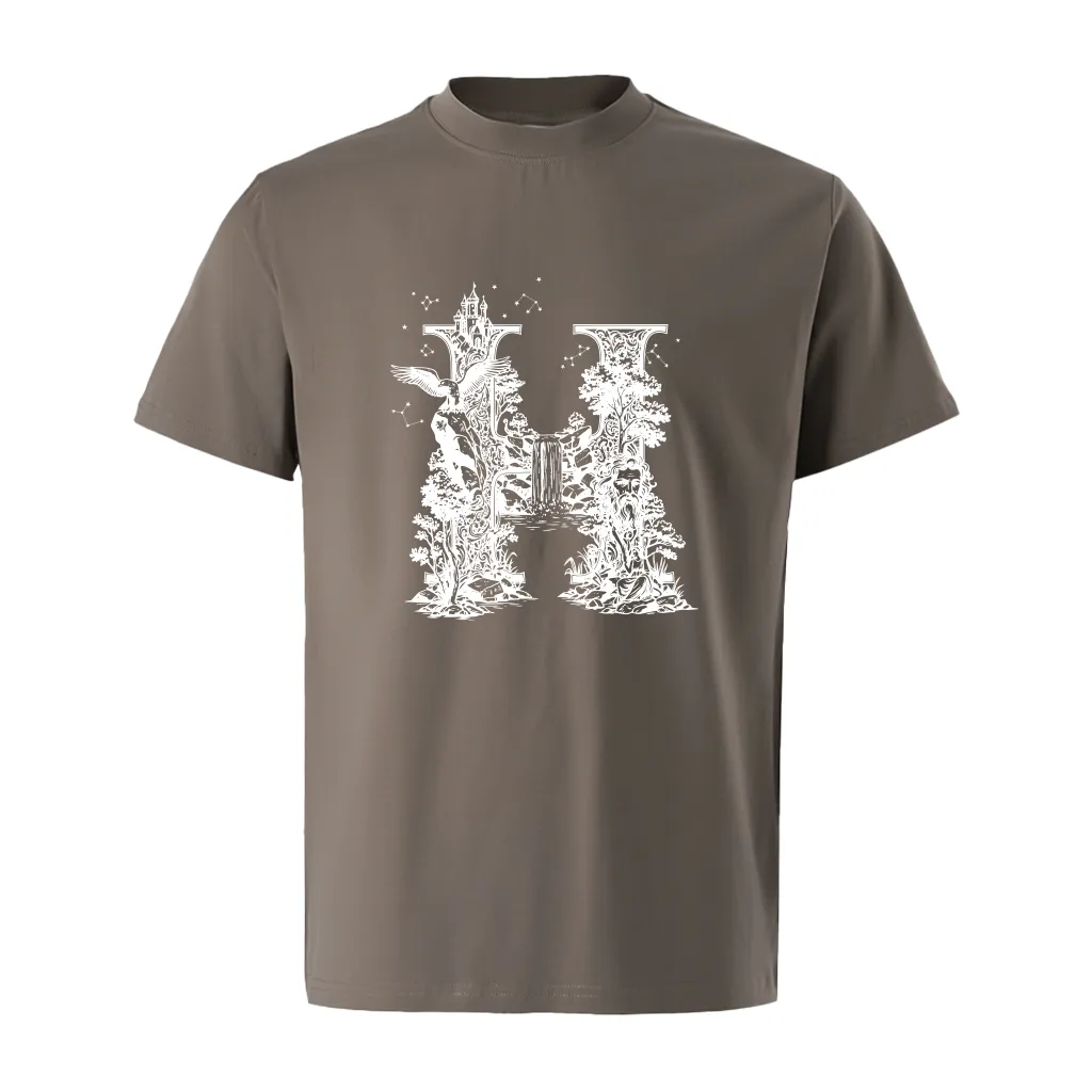 Áo phông nam form rộng Miucho Iconic vải cotton co giãn thoáng mát trẻ trung chữ cái H in kiểu 2753_thumbnail_15