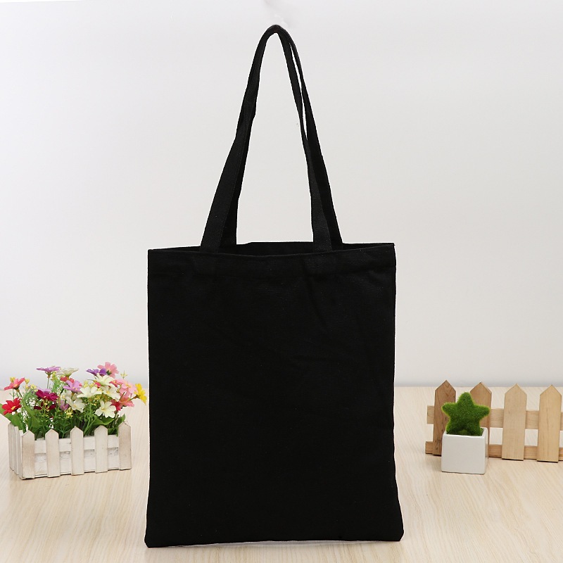 Túi tote màu đen mẫu chữ đơn giản - Túi tote vải canvas 33x37 có khóa kéo đựng vừa A4, laptop Loza TOTE19_thumbnail_19