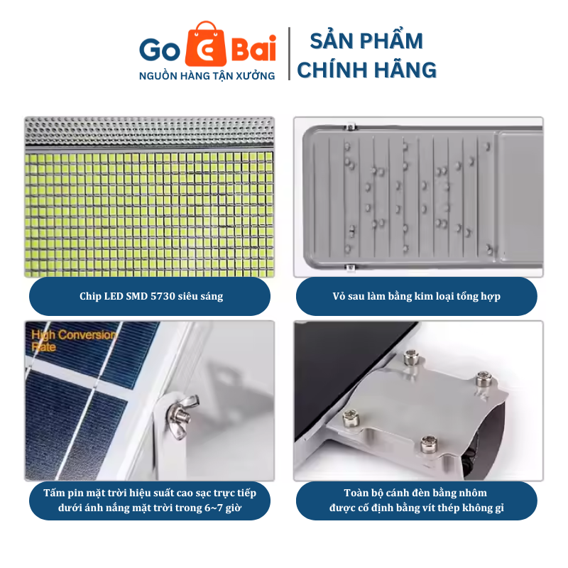 Đèn Đường Bàn Chải Năng Lượng Mặt Trời 200W - Goebai LED_thumbnail_3