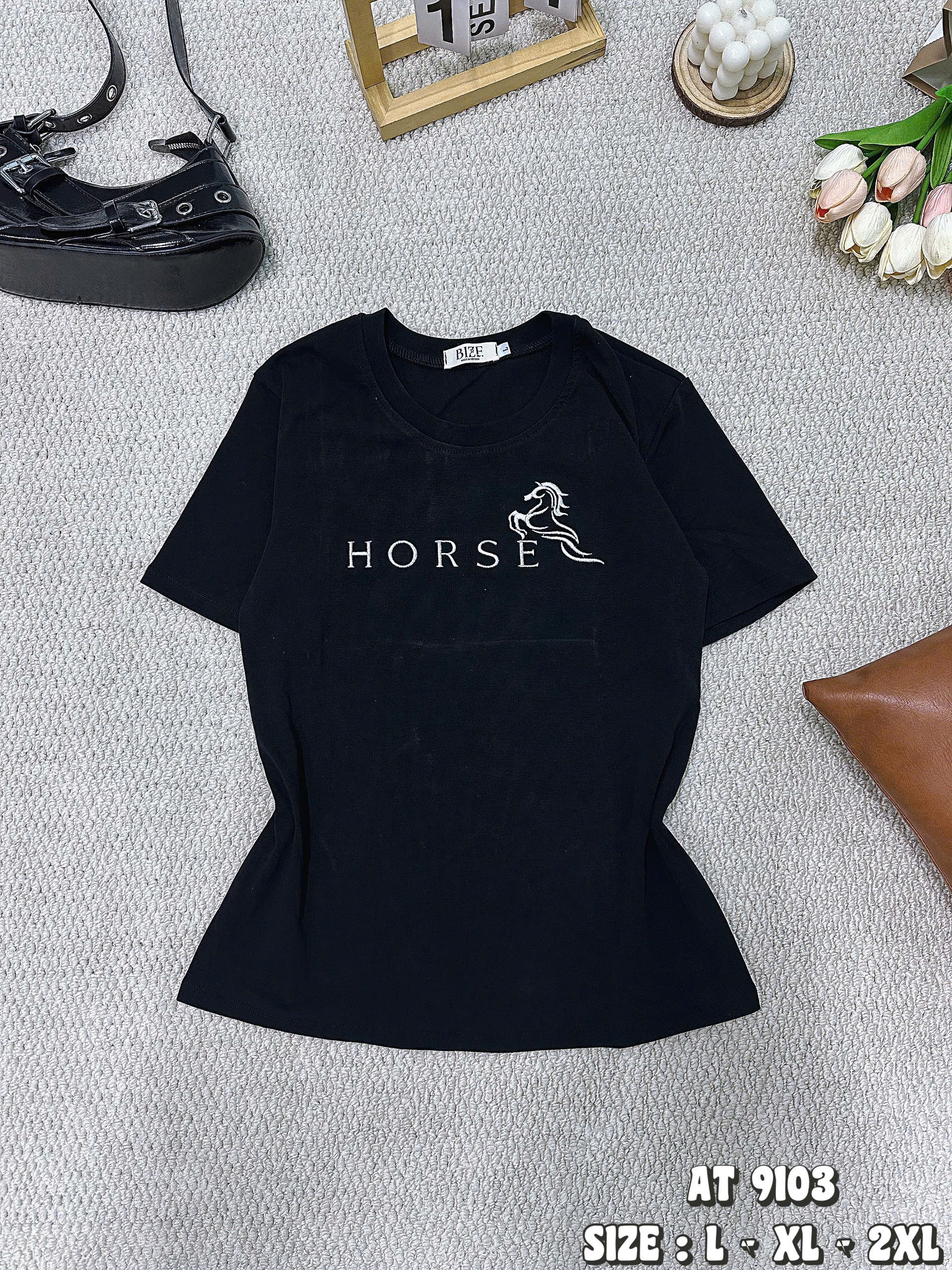 BIGSIZE - Áo thun thêu ngựa T-AT9103_thumbnail_1