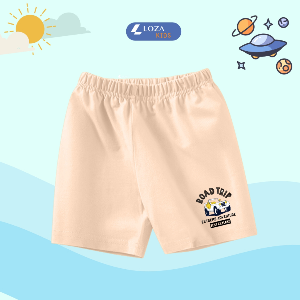 Quần đùi bé trai Snoopy, khủng long, ô tô hè 2025 - Quần đùi bé nam 15-40kg - Loza Kids QU002_thumbnail_5