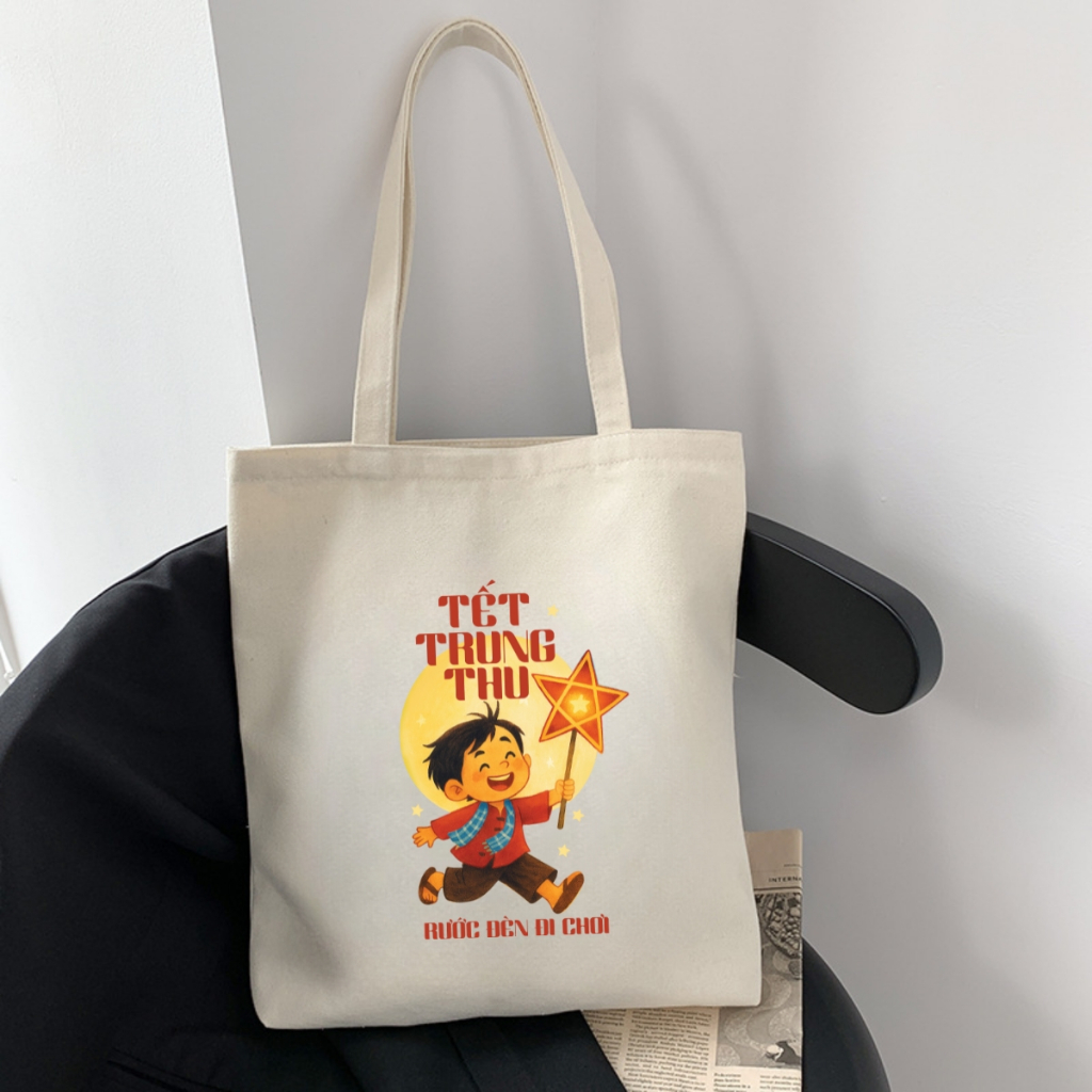 Túi tote in hình Tết Trung thu - Túi vải canvas kích thước 33x37cm đựng vừa A4  và laptop - TOTE27_thumbnail_9