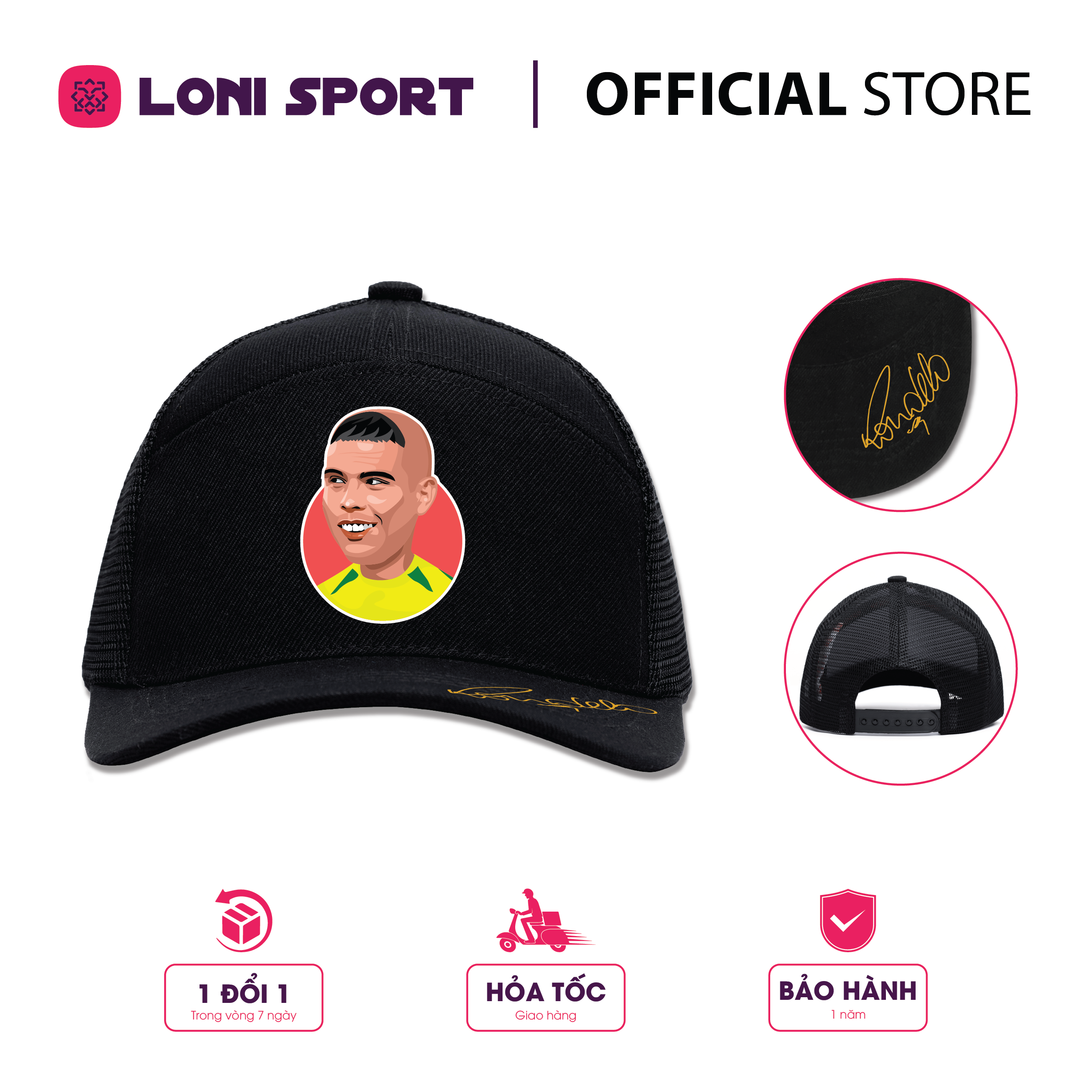 Nón lưỡi trai phối lưới - đen_thumbnail_2