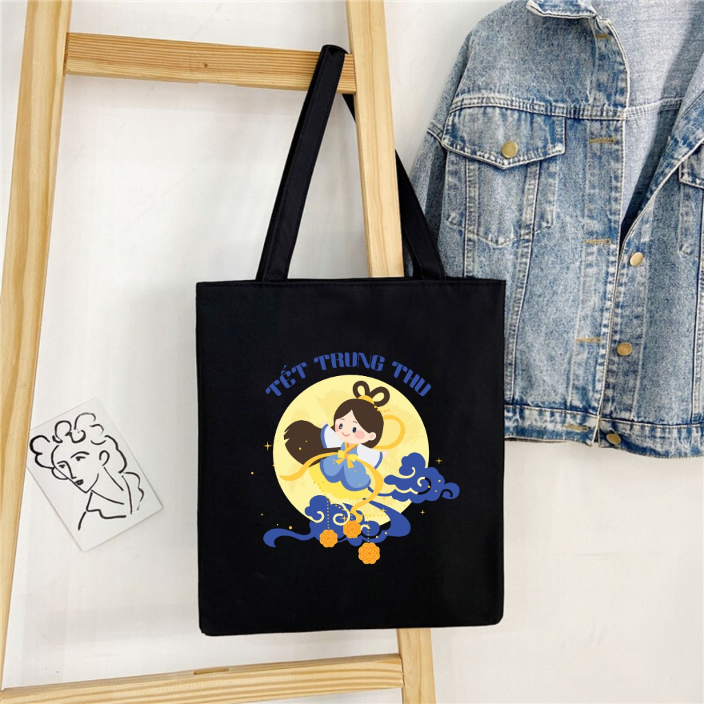 Túi tote in hình Tết Trung thu - Túi vải canvas kích thước 33x37cm đựng vừa A4  và laptop - TOTE27_thumbnail_4