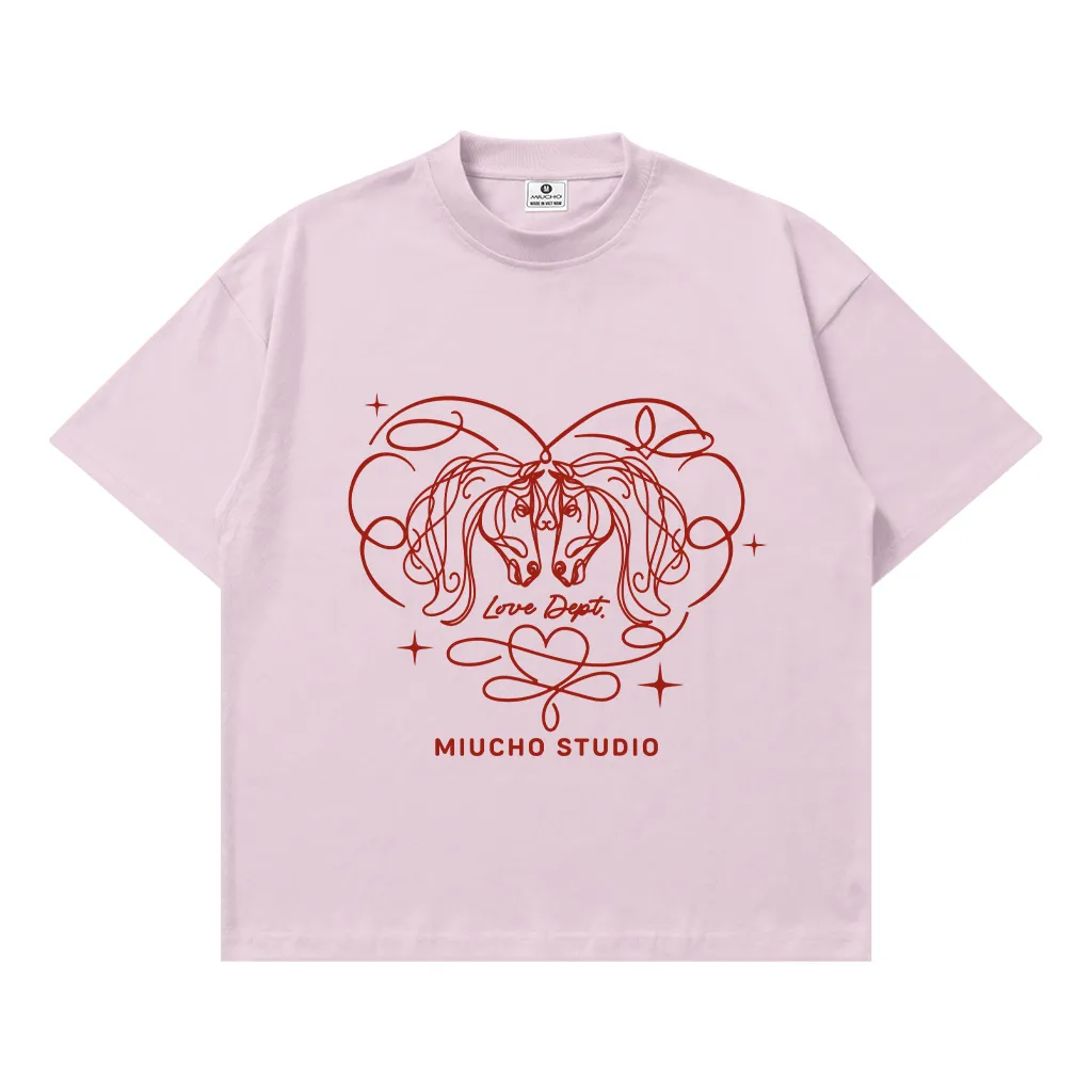 Áo thun couple cặp đôi form boxy Miucho vải thoáng mát trái tim dễ thương Tết in mix 2904_thumbnail_18