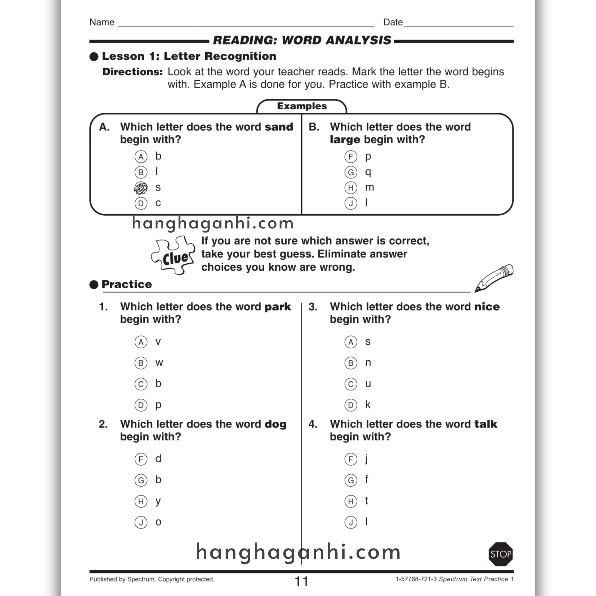 Sách Spectrum Test Practice Workbook Grade 1_thumbnail_9