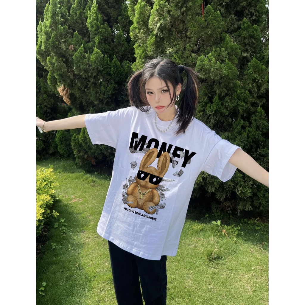 Áo thun nữ form rộng đẹp tay lỡ kiểu hàn quốc chất vải cotton AT252 Miucho hoạ tiết_thumbnail_4