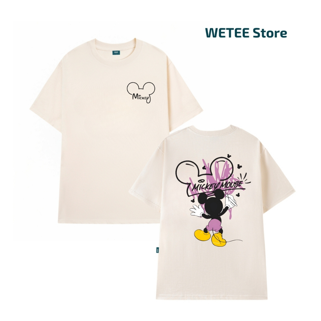 Áo thun unisex UX30-1139 MICKEY MOUSE tím dáng oversized local brand WETEE_thumbnail_3