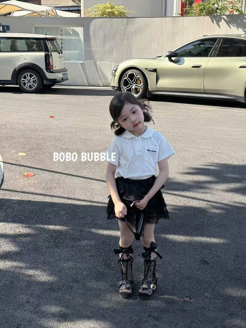 (E96) Chân váy xoè tầng màu đen BOBO BUBBLE