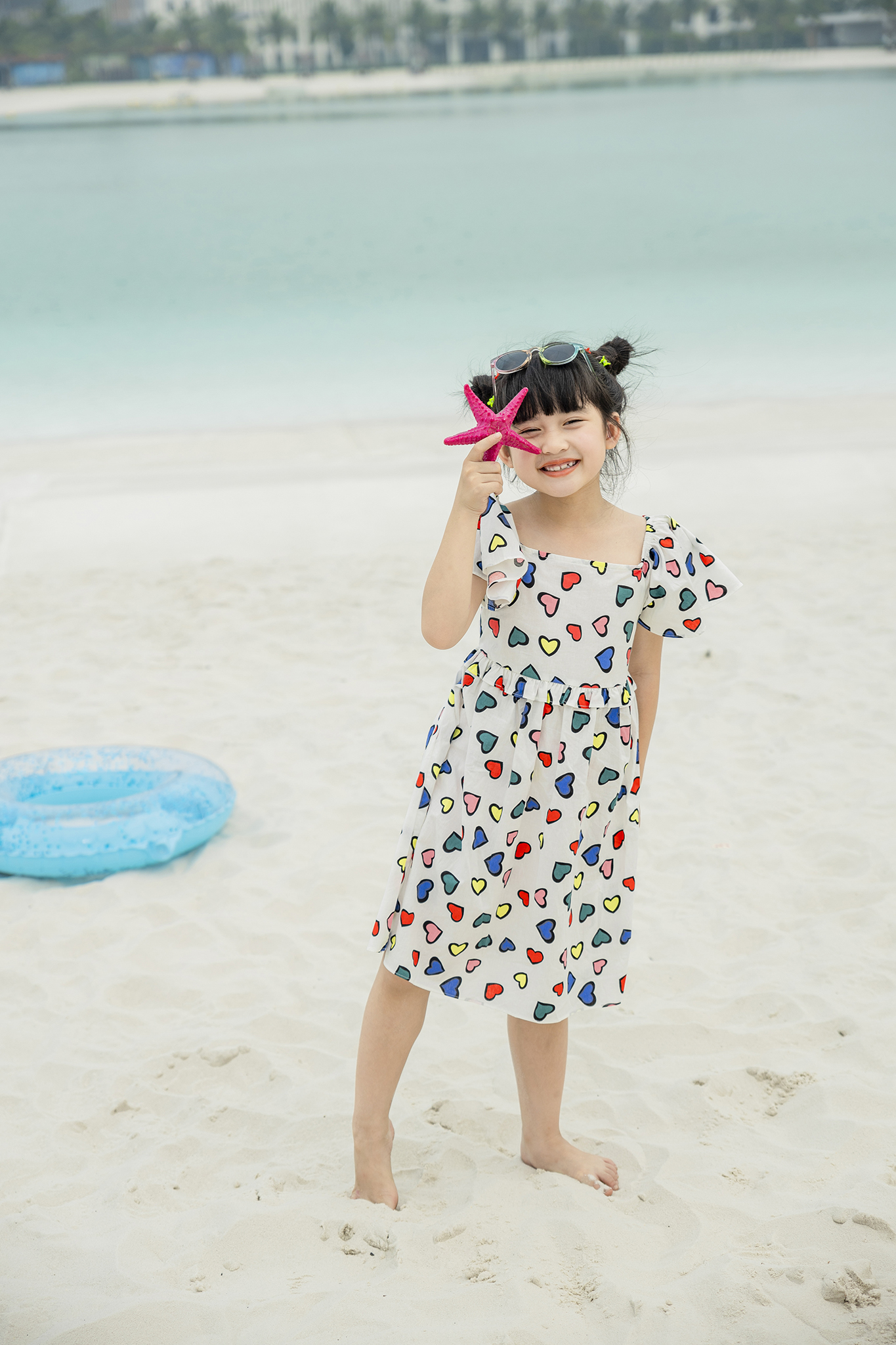 Váy họa tiết tay đổ bèo eo_thumbnail_2