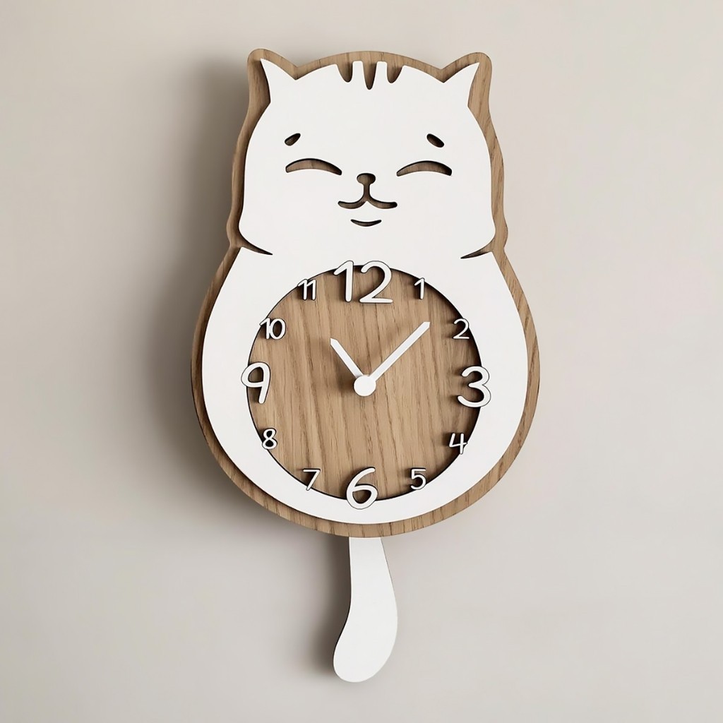 Đồng Hồ Gỗ Hình Thú Cưng - Treo Tường & Để Bàn, Decor & Quà Tặng Cute_thumbnail_15
